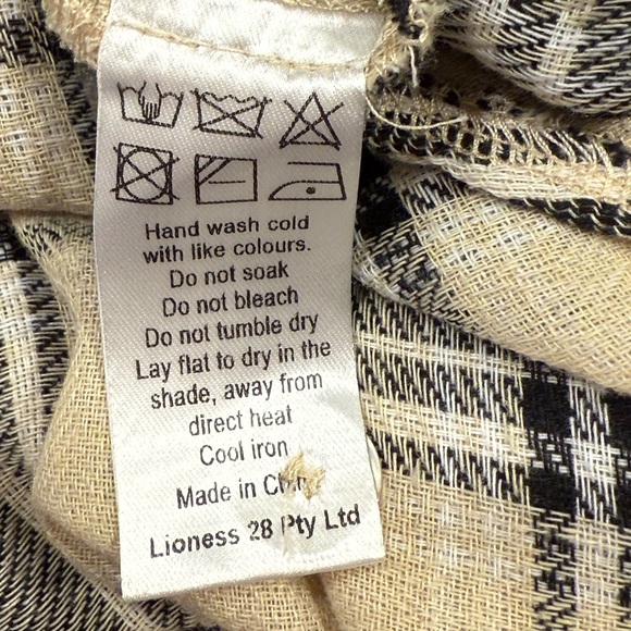 Lioness Clarity Flannel Shirt in Off White/Black (XL) - Picture 8 of 8